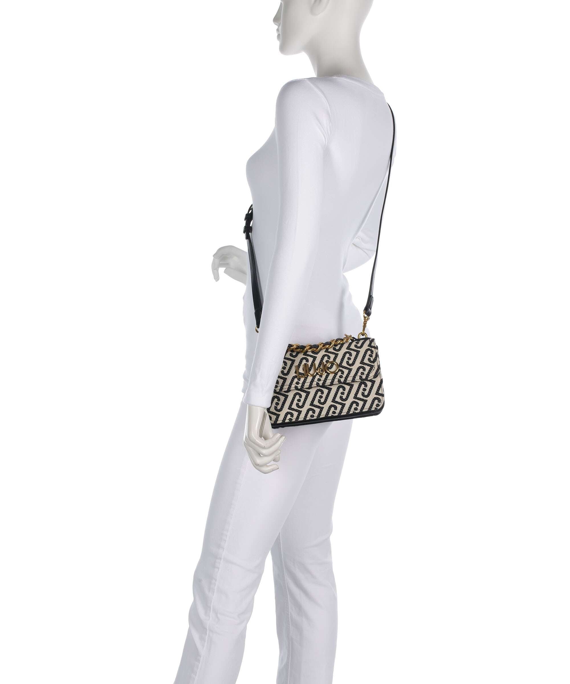 Kabelka Liu Jo Shaula M crossbody čierna/biela - Image 3
